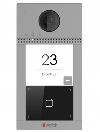 Вызывная панель 2Мп видеодомофона HiWatch VDP-D4211W/Flush с поддержкой карт Mifare, Wi-Fi и PoE