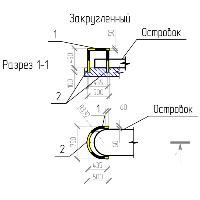 Отбойник парковочный Интемс, закругленный, под бетон
