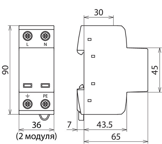 Ограничитель перенапряжения Dehn+Sohne DSH TN 255 1P+N (класс I+II) 25кА 255В 941200 Ограничитель перенапряжения Dehn+Sohne DSH TN 255 1P+N (класс I+II) 25кА 255В 941200
