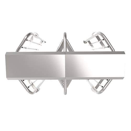 Турникет полноростовой двухпроходной ZKTeco FHT2322D 3-х лопастной (120°), с биометрическими считывателями