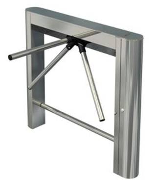 Турникет-трипод тумбовый ОМА-26.8 (66.AA) из нерж. стали с картоприемником со станд. планками