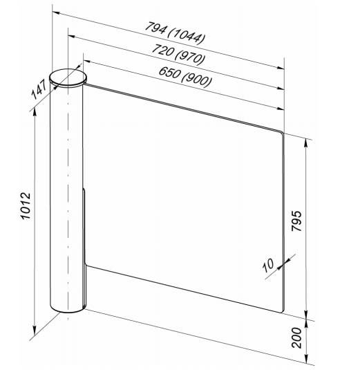 Калитка автоматическая PERCo WMD-06 (створка 650 мм) Калитка автоматическая PERCo WMD-06 (створка 650 мм)