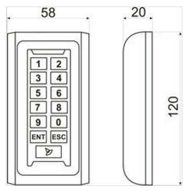 Считыватель Matrix-IV (мод. EHT Keys) металл - с клавиатурой