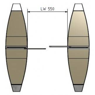 Центральный модуль раздвижного сенсорного турникета Gotschlich Selection Linear DL
