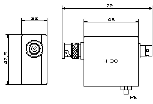 УЗИП Hakel H30 12В, 75Ом, BNC (F/F) для защиты систем видеонаблюдения по одной коаксиальной линии УЗИП Hakel H30 12В, 75Ом, BNC (F/F) для защиты систем видеонаблюдения по одной коаксиальной линии