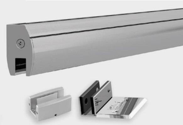 Комплект 1-створчатой раздвижной двери с приводом dormakaba CS 80 Magneo 875мм, стеклянная дверь/ зажимная шина Комплект 1-створчатой раздвижной двери с приводом dormakaba CS 80 Magneo 875мм, стеклянная дверь/ зажимная шина