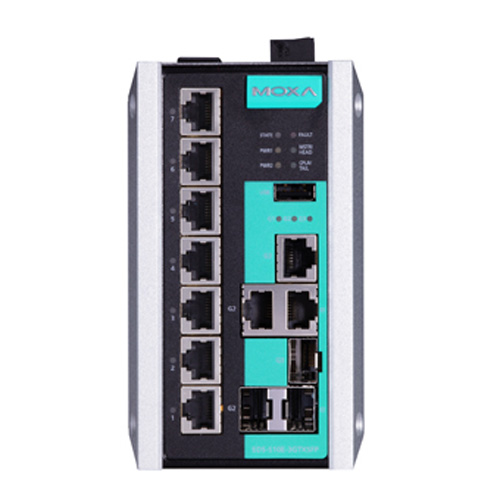 Коммутатор управляемый Moxa EDS-510E-3GTXSFP Gigabit Ethernet, на DIN-рейку