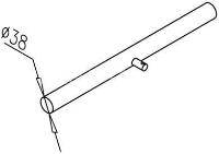 Поручень OMA-01.306 (A1) из нержавеющей трубы 38 мм