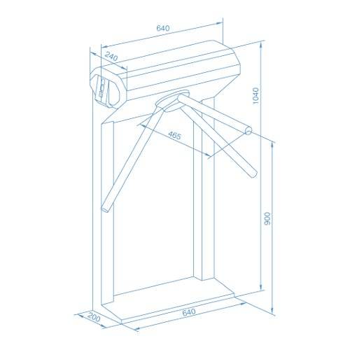 Электронная проходная PERCo-KT02.9 с активированным ПО PERCo-SS01