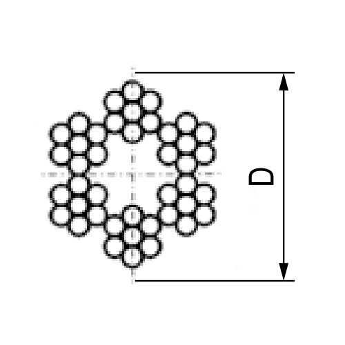 Трос стальной DKC CM625503, толщина 3 мм, DIN 3055