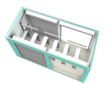 Мобильная система контроля доступа Cominfo Portacc 6B с тумбовыми турникетами BAR BA