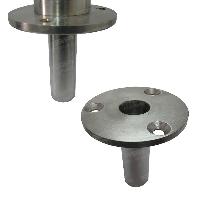 Быстросъемная односторонняя стойка ограждения ASP-D50,8-01.RM с 2 отверстиями и установочным фланцем, из нержавеющей стали AISI304