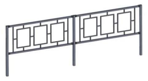 Столб промежуточный с кронштейном ОБ-02.40 для пешеходных ограждений Ирбис ОБ