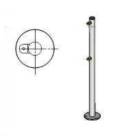 Стойка ограждения с 2-мя полупетлями Praktika Ø50 1000 мм