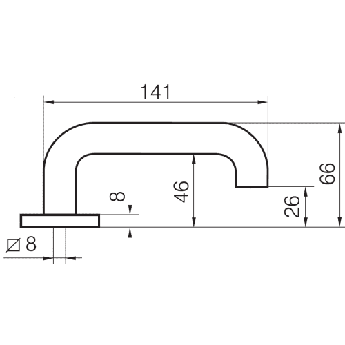 Ручка дверная Abloy Presto 3-20 для аварийных выходов