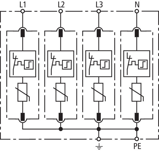 Ограничитель перенапряжения Dehn+Sohne DG M TNS 275 (класс II) 40кА 275В 952400