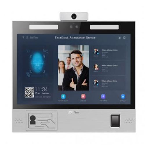 Биометрический считыватель ZKTeco FaceKiosk-H13A с распознаванием лиц, пальца и карт Mifare