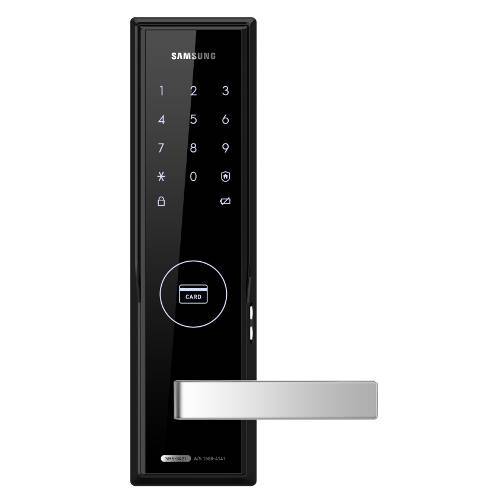 Электронный замок Samsung SHS-H505 FBK/EN (SHS-5050), двухригельный, врезной, с ручкой