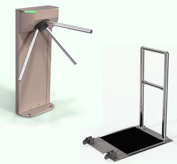 Турникет-трипод уличный на плоской мобильной платформе Ростов-Дон Т83М1-У