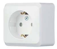 Розетка накладная Schneider Electric Этюд с заземлением, со шторками, IP20, белый Розетка накладная Schneider Electric Этюд с заземлением, со шторками, IP20, белый