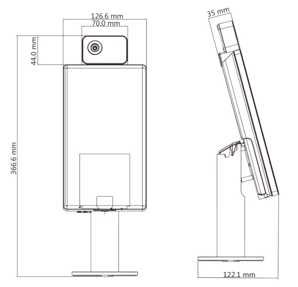 Биометрический терминал доступа HikVision DS-K5671-3XF/ZU с измерением температуры