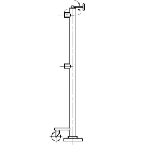 Стойка фиксатора колесная ОС2акп/2-1 ХРОМ