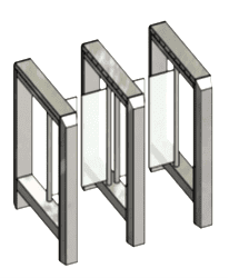 Центральный модуль распашного турникета Gotschlich Axioma High 1225H (650 мм) (6AXI2DC-S12)