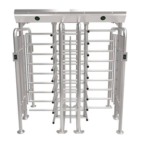 Турникет полноростовой двухпроходной ZKTeco FHT2411D 4-х лопастной (90°), с RFID считывателями