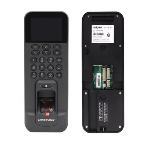 Биометрический терминал доступа HikVision DS-K1T804BMF со считывателем отпечатков пальцев и карт Mifare