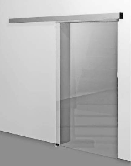 Комплект 1-створчатой раздвижной двери с приводом dormakaba CS 80 Magneo 875мм, стеклянная дверь/ зажимная шина Комплект 1-створчатой раздвижной двери с приводом dormakaba CS 80 Magneo 875мм, стеклянная дверь/ зажимная шина
