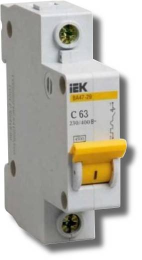 Автоматический выключатель IEK ВА47-29 1P 6А 4,5кА (MVA20-1-006-C) Автоматический выключатель IEK ВА47-29 1P 6А 4,5кА (MVA20-1-006-C)