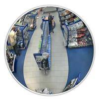 Зеркало безопасности обзорное DetexLine 610 мм с белым кантом