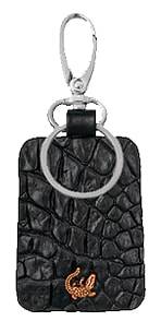 Бесконтактный RFID брелок ZORIO Classic из крокодиловой кожи (черный)