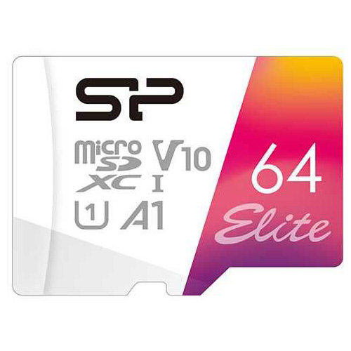 Карта памяти microSDXC Silicon Power Elite 64ГБ, SP064GBSTXBV1V20SP Карта памяти microSDXC Silicon Power Elite 64ГБ, SP064GBSTXBV1V20SP