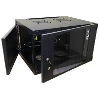 Шкаф настенный 19" TWT TWT-CBWNG-6U-6x6-BK Next, 6U 550x600, стеклянная дверь, черный