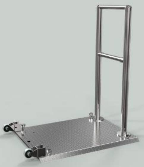 Калитка на мобильной платформе автоматическая двухсторонняя уличная Ростов-Дон АК160 НЕРЖ