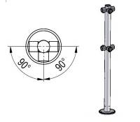 Стойка ограждения Т-образная трехсторонняя Praktika Ø50 1000 мм