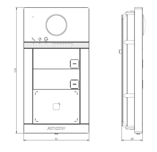 Вызывная панель Wi-Fi HikVision DS-KV8213-WME1(C)/Flush