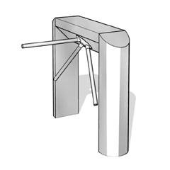 Турникет-трипод трехштанговый Kaba Kerberos TPB-E02, механизм Тип 0