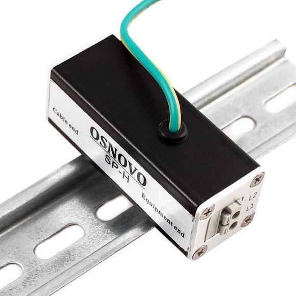 Устройство грозозащиты цепей видео Osnovo SP-H, одноканальное для витой пары