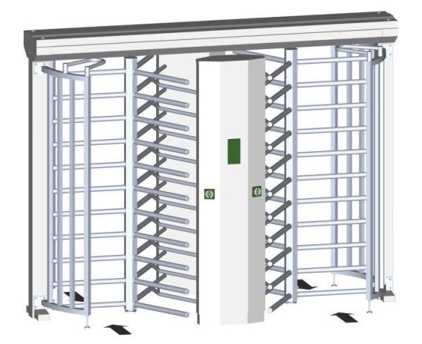 Двухпроходный полноростовой турникет Gotschlich ECCO 120 HD Stainless Двухпроходный полноростовой турникет Gotschlich ECCO 120 HD Stainless