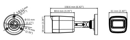 Уличная 5 Мп HD-TVI видеокамера Hiwatch DS-T500A (6 мм) с микрофоном