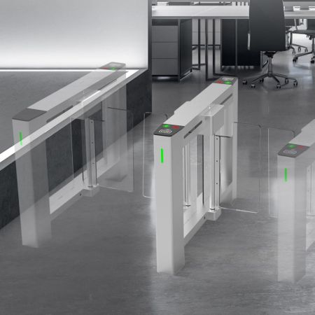 Центральный модуль распашного турникета ZKTeco SBTL520 без считывателей (со створками)