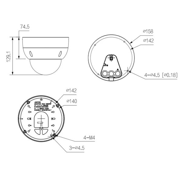 Антивандальная IP-видеокамера 4Мп Dahua DH-IPC-HDBW5442HP-Z4HE-S3