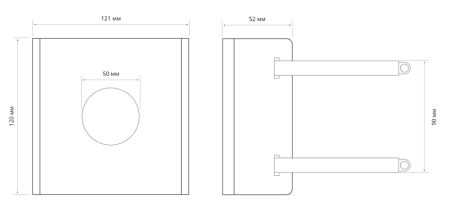 Адаптер для монтажа на столб видеокамер Evidence Apix-TubePlate/E2