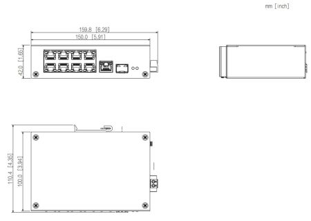 ePoE-коммутатор 8-портовый Dahua DH-LR2110-8ET-120, гигабитный, неуправляемый