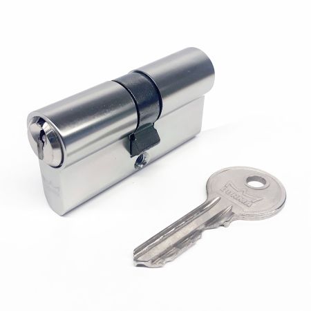 Евроцилиндр dormakaba CBF-1, ключ-ключ, никель, 5 ключей