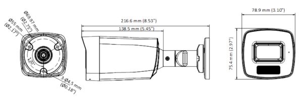 Уличная HD-TVI видеокамера HiWatch DS-T220A (3.6 мм) с технологией AoC и двумя подсветками до 40 м