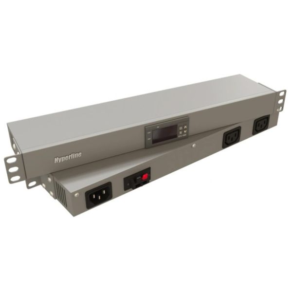 Микропроцессорная контрольная панель Hyperline TMP-230V/2w-RAL7035, 1U, 19''