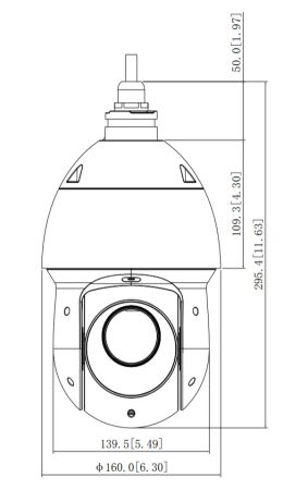 Скоростная PTZ видеокамера 4Мп Dahua DH-SD49425XB-HNR с оптическим 25x увеличением и ИИ